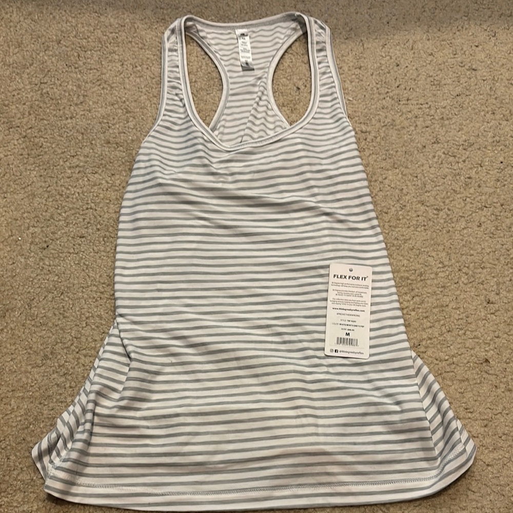 NWT - Women's Striped Gray Tank Top